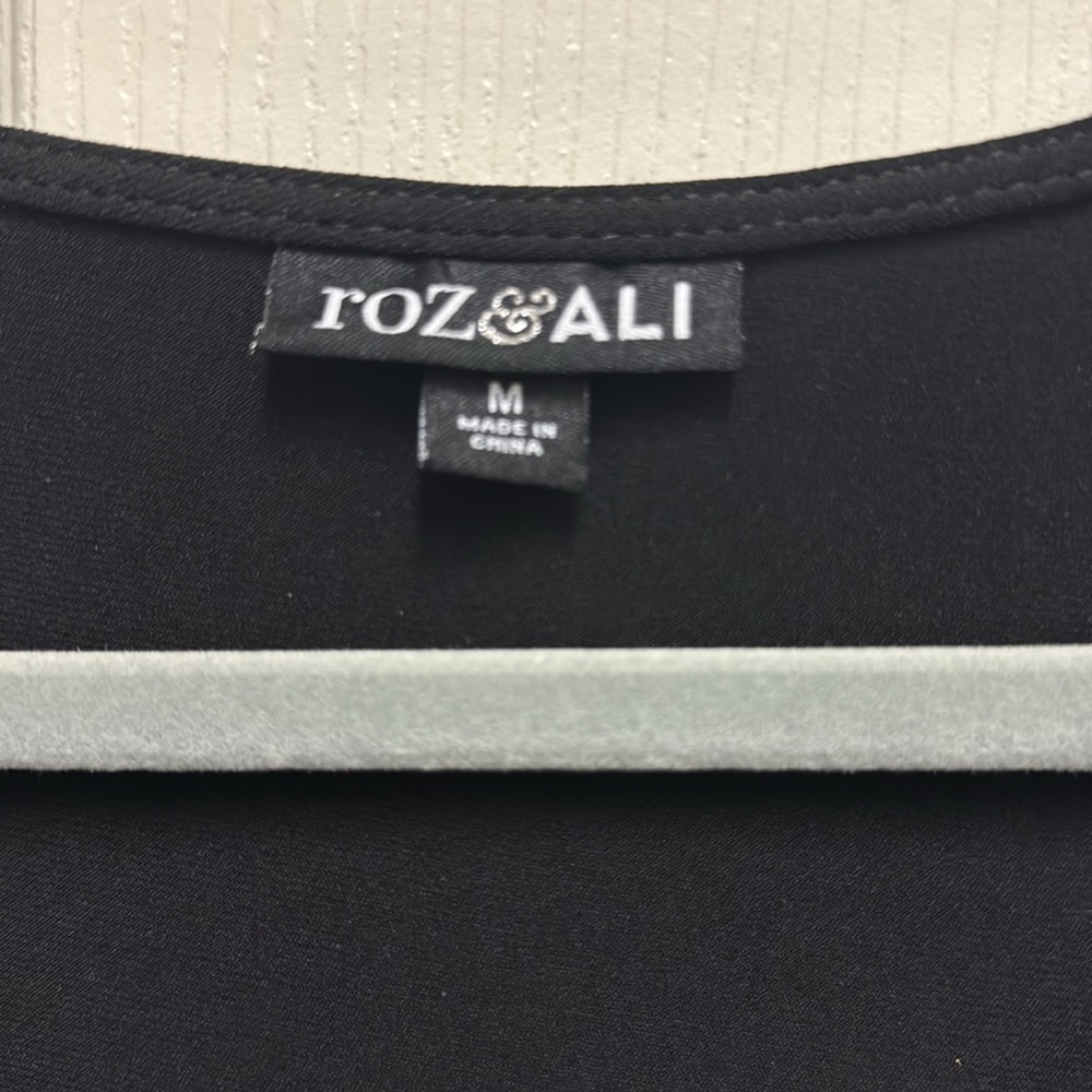 Black Zippered Women's Top - Picture 2 of 5